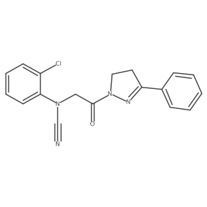 2-[(2-chlorophenyl)(cyano)amino]-1-(3-phenyl-4,5-dihydro-1H-pyrazol-1-yl)ethan-1-one Structure
