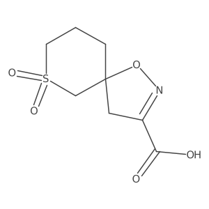 7,7-Dioxo-1-oxa-7lambda6-thia-2-azaspiro[4.5]dec-2-ene-3-carboxylic acid结构式