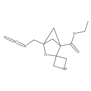 Ethyl 4'-(azidomethyl)-3'-oxaspiro[azetidine-3,2'-bicyclo[2.1.1]hexane]-1'-carboxylate结构式