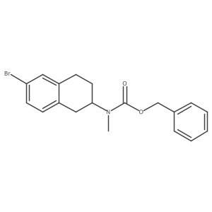 benzyl N-(6-bromo-1,2,3,4-tetrahydronaphthalen-2-yl)-N-methylcarbamate结构式