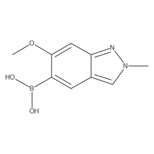 (6-Methoxy-2-methyl-2H-indazol-5-yl)boronic acid结构式