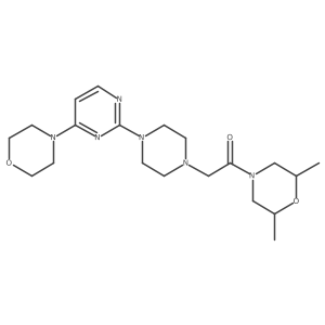 1-(2,6-Dimethylmorpholin-4-yl)-2-{4-[4-(morpholin-4-yl)pyrimidin-2-yl]piperazin-1-yl}ethan-1-one Structure
