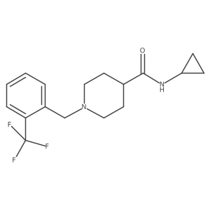 N-cyclopropyl-1-{[2-(trifluoromethyl)phenyl]methyl}piperidine-4-carboxamide Structure