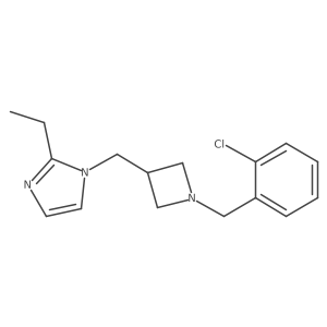 1-({1-[(2-chlorophenyl)methyl]azetidin-3-yl}methyl)-2-ethyl-1H-imidazole结构式