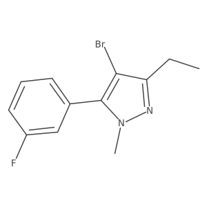 4-bromo-3-ethyl-5-(3-fluorophenyl)-1-methyl-1H-pyrazole Structure