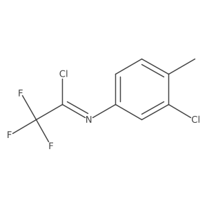 N-(3-Chloro-4-methylphenyl)-2,2,2-trifluoroacetimidoyl chloride结构式