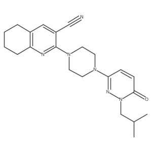 2-{4-[1-(2-Methylpropyl)-6-oxo-1,6-dihydropyridazin-3-yl]piperazin-1-yl}-5,6,7,8-tetrahydroquinoline-3-carbonitrile Structure