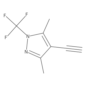 4-ethynyl-3,5-dimethyl-1-(trifluoromethyl)-1H-pyrazole结构式