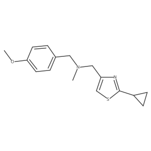 [(2-Cyclopropyl-1,3-thiazol-4-yl)methyl][(4-methoxyphenyl)methyl]methylamine Structure