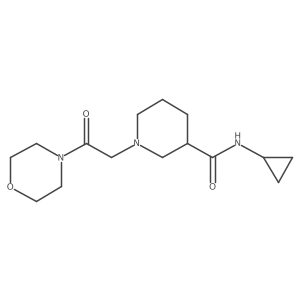 N-cyclopropyl-1-[2-(morpholin-4-yl)-2-oxoethyl]piperidine-3-carboxamide结构式