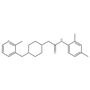 N-(2,4-dimethylphenyl)-2-{4-[(2-methylpyridin-3-yl)methyl]piperazin-1-yl}acetamide Structure
