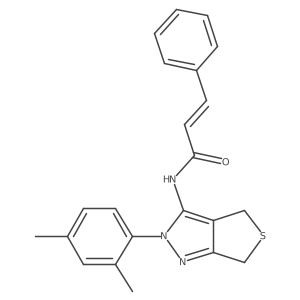 (Z)-N-(2-(2,4-dimethylphenyl)-4,6-dihydro-2H-thieno[3,4-c]pyrazol-3-yl)-3-phenylacrylamide Structure