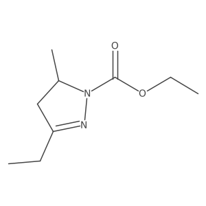 Ethyl 3-ethyl-5-methyl-4,5-dihydro-1H-pyrazole-1-carboxylate Structure