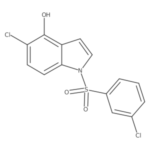 5-Chloro-1-[(3-chlorophenyl)sulfonyl]-1H-indol-4-ol结构式