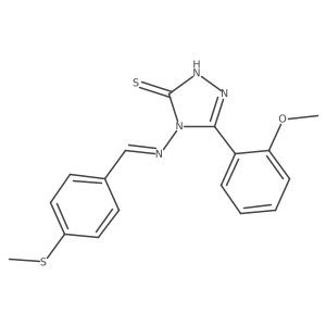3-(2-Methoxyphenyl)-4-((4-(methylthio)benzylidene)amino)-1H-1,2,4-triazole-5(4H)-thione结构式