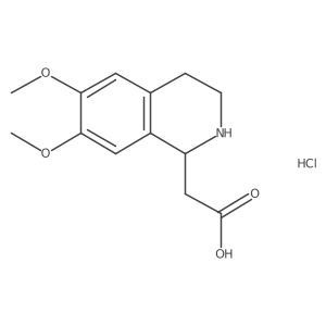2-(6,7-Dimethoxy-1,2,3,4-tetrahydroisoquinolin-1-yl)acetic acid hydrochloride Structure