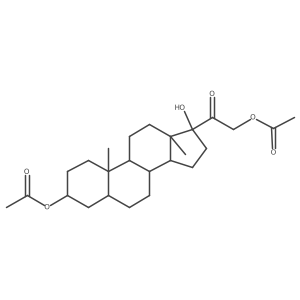 Allopregnane-3beta,17alpha,21-triol-20-one 3,21-diacetate Structure
