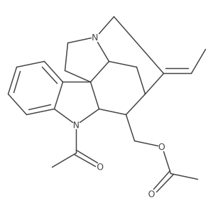 (19E)-1-Acetyl-19,20-didehydrocuran-17-ol acetate Structure