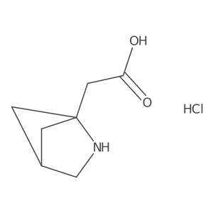 2-{2-Azabicyclo[2.1.1]hexan-1-yl}acetic acid hydrochloride结构式