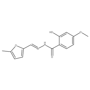 2-Hydroxy-4-methoxybenzoic acid 2-[(5-methyl-2-furanyl)methylene]hydrazide Structure