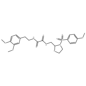 N'-[2-(3,4-dimethoxyphenyl)ethyl]-N-{[3-(4-methoxybenzenesulfonyl)-1,3-oxazolidin-2-yl]methyl}ethanediamide Structure