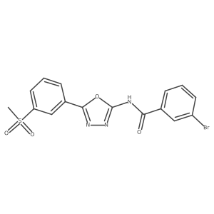 3-bromo-N-(5-(3-(methylsulfonyl)phenyl)-1,3,4-oxadiazol-2-yl)benzamide Structure