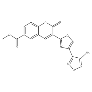 methyl 3-[3-(4-amino-1,2,5-oxadiazol-3-yl)-1,2,4-oxadiazol-5-yl]-2-oxo-2H-chromene-6-carboxylate结构式