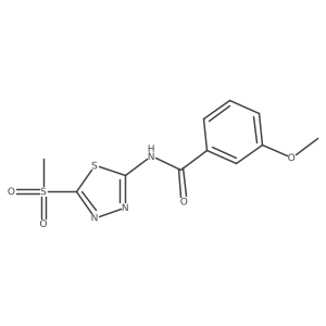 3-methoxy-N-[(2Z)-5-(methylsulfonyl)-1,3,4-thiadiazol-2(3H)-ylidene]benzamide Structure