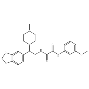 N-[2-(1,3-benzodioxol-5-yl)-2-(4-methylpiperazin-1-yl)ethyl]-N'-(3-methoxyphenyl)ethanediamide结构式