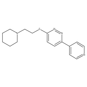 3-((2-(Piperidin-1-yl)ethyl)thio)-6-(pyridin-4-yl)pyridazine结构式