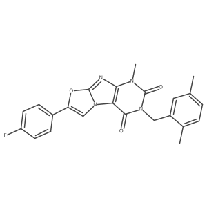 3-(2,5-dimethylbenzyl)-7-(4-fluorophenyl)-1-methyloxazolo[2,3-f]purine-2,4(1H,3H)-dione结构式