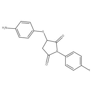 3-[(4-Aminophenyl)thio]-1-(4-iodophenyl)pyrrolidine-2,5-dione结构式