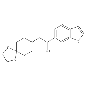 2-(1,4-Dioxa-8-azaspiro[4.5]dec-8-yl)-1-(1h-indol-6-yl)ethanol结构式