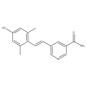 (E)-5-(4-Hydroxy-2,6-dimethylstyryl)nicotinamide结构式
