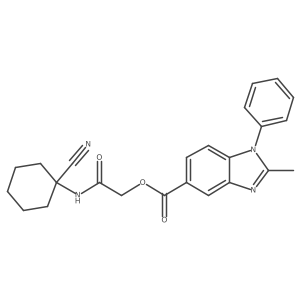 [2-[(1-Cyanocyclohexyl)amino]-2-oxoethyl] 2-methyl-1-phenylbenzimidazole-5-carboxylate Structure