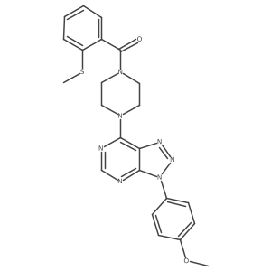 (4-(3-(4-methoxyphenyl)-3H-[1,2,3]triazolo[4,5-d]pyrimidin-7-yl)piperazin-1-yl)(2-(methylthio)phenyl)methanone Structure