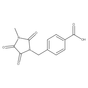 4-[(3-Methyl-2,4,5-trioxoimidazolidin-1-yl)methyl]benzoic acid结构式