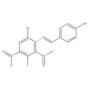 Phenol, 4-[2-(6-bromo-3-methyl-2,4-dinitrophenyl)diazenyl]- Structure