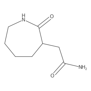 Hexahydro-2-oxo-1H-azepine-3-acetamide结构式