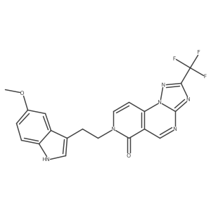 7-[2-(5-methoxy-1H-indol-3-yl)ethyl]-2-(trifluoromethyl)pyrido[3,4-e][1,2,4]triazolo[1,5-a]pyrimidin-6(7H)-one Structure