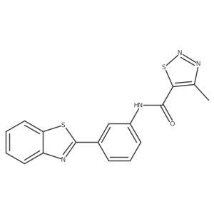 N-(3-(benzo[d]thiazol-2-yl)phenyl)-4-methyl-1,2,3-thiadiazole-5-carboxamide Structure
