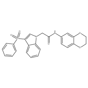 N-(2,3-dihydrobenzo[b][1,4]dioxin-6-yl)-2-(3-(phenylsulfonyl)-1H-indol-1-yl)acetamide Structure