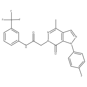2-(1-(4-fluorophenyl)-4-methyl-7-oxo-1H-pyrazolo[3,4-d]pyridazin-6(7H)-yl)-N-(3-(trifluoromethyl)phenyl)acetamide Structure