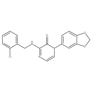 1-(1,3-benzodioxol-5-yl)-3-[(2-chlorobenzyl)amino]pyrazin-2(1H)-one Structure