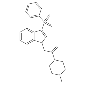 1-(4-methylpiperazin-1-yl)-2-(3-(phenylsulfonyl)-1H-indol-1-yl)ethanone Structure