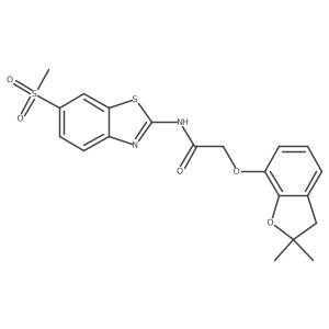 2-[(2,2-dimethyl-2,3-dihydro-1-benzofuran-7-yl)oxy]-N-(6-methanesulfonyl-1,3-benzothiazol-2-yl)acetamide Structure