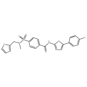 N-(5-(4-chlorophenyl)-1,3,4-oxadiazol-2-yl)-4-(N-(furan-2-ylmethyl)-N-methylsulfamoyl)benzamide Structure