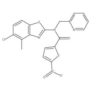 N-(5-chloro-4-methylbenzo[d]thiazol-2-yl)-5-nitro-N-(pyridin-2-ylmethyl)thiophene-2-carboxamide Structure