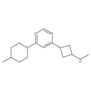 N-methyl-1-(6-(4-methylpiperidin-1-yl)pyrimidin-4-yl)azetidin-3-amine结构式