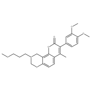 3-(3,4-dimethoxyphenyl)-9-(3-methoxypropyl)-4-methyl-9,10-dihydrochromeno[8,7-e][1,3]oxazin-2(8H)-one结构式